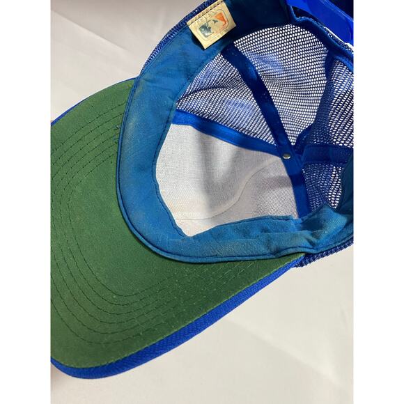 Vintage New York Mets Mesh Back Hat Blue Strapback Cap - Picture 3 of 8